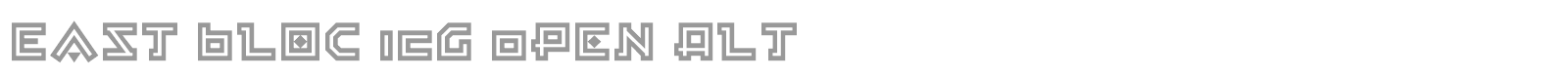 East Bloc ICG Open Alt font preview